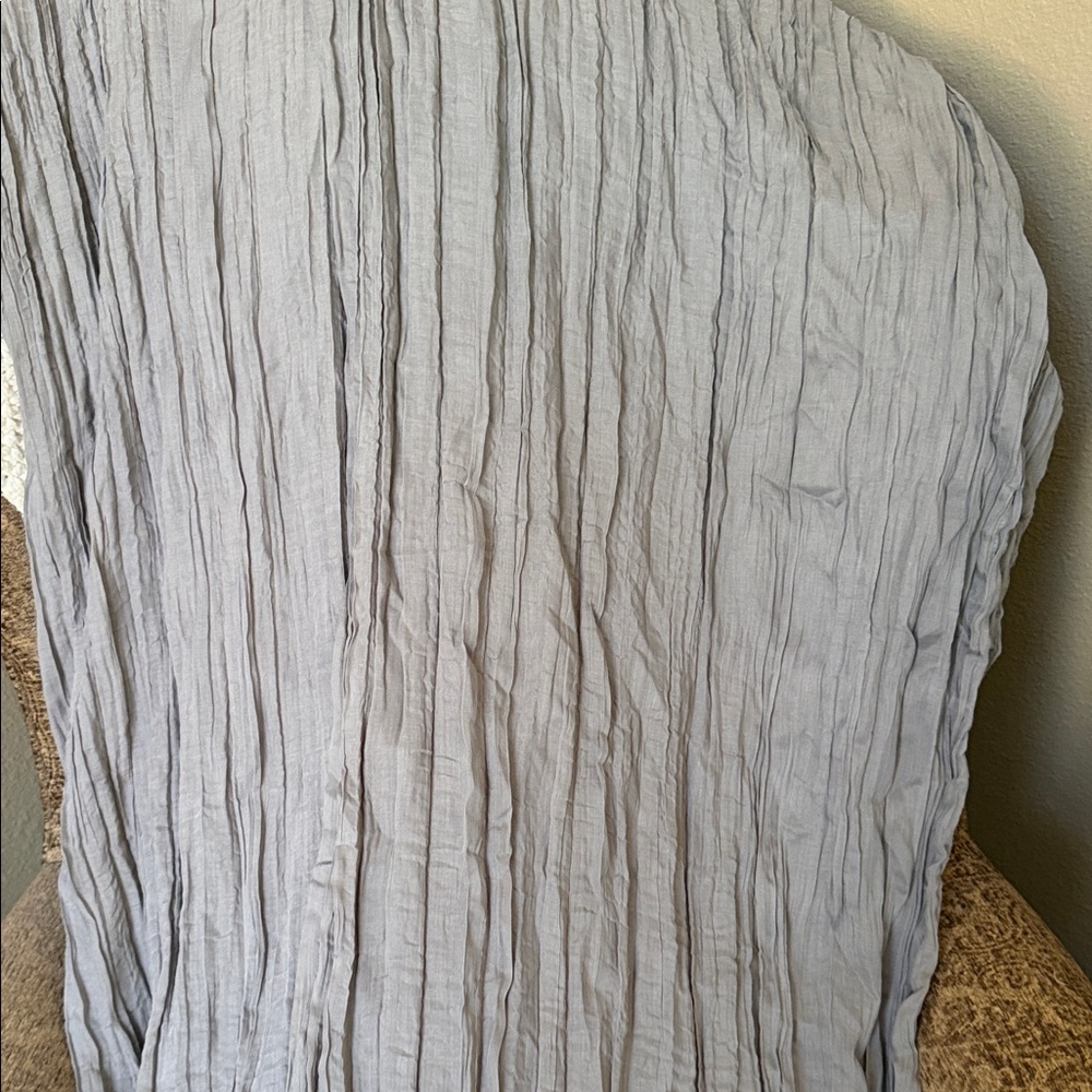 Opalhouse Soft Gray Crinkled Fabric Sheer Curtain Panels set of 2 - Picture 4 of 6
